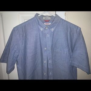 Blue button down shirt, men’s size XL